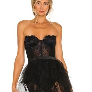 For Love and Lemons Bustier Gown Black (size small)